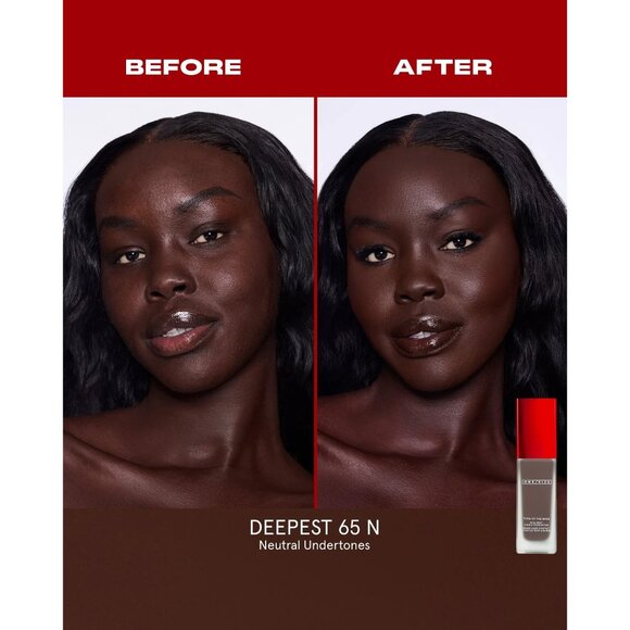 ONE/SIZE Patrick Starrr Turn up the Base Waterproof Foundation Dark Deep 65 NEW - Picture 5 of 10